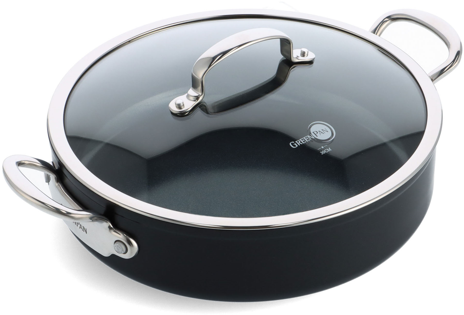 greenpan-barcelona-pro-hapjespan-met-glasdeksel-30cm