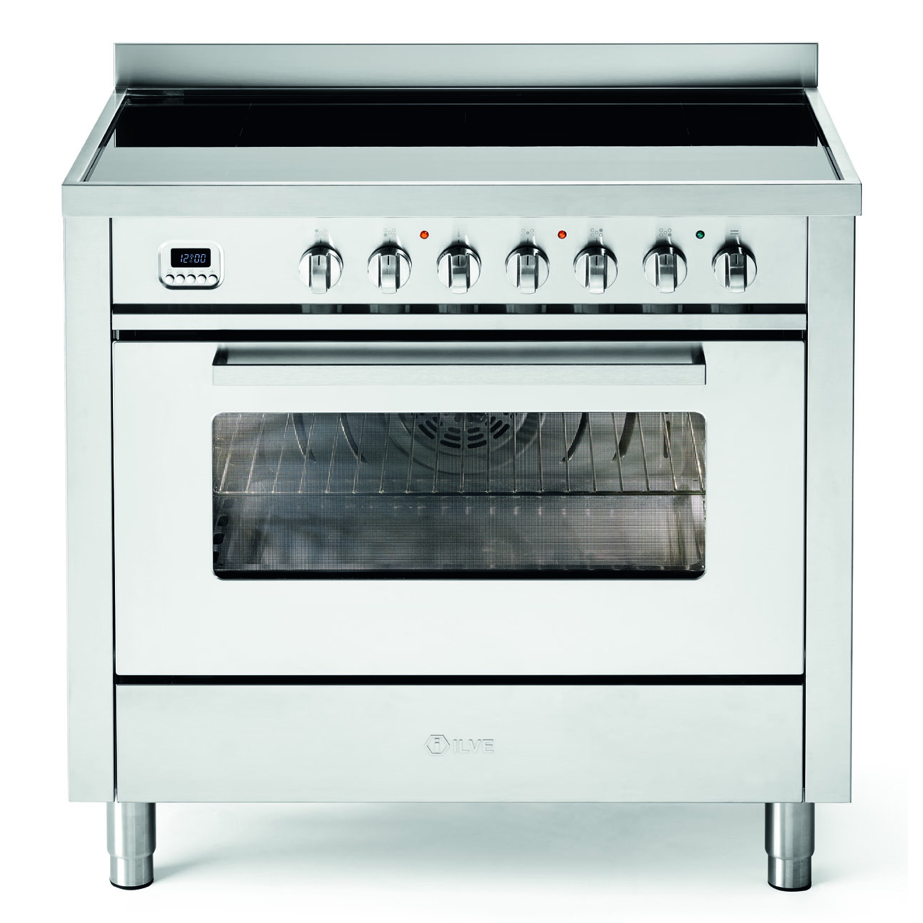 ilve pro line inductiefornuis lbi09wm3ss 90cm rvs