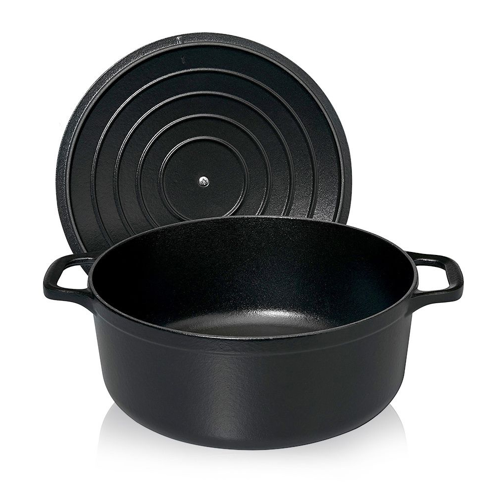 chasseur-braadpan-gietijzer-24cm-mat-zwart