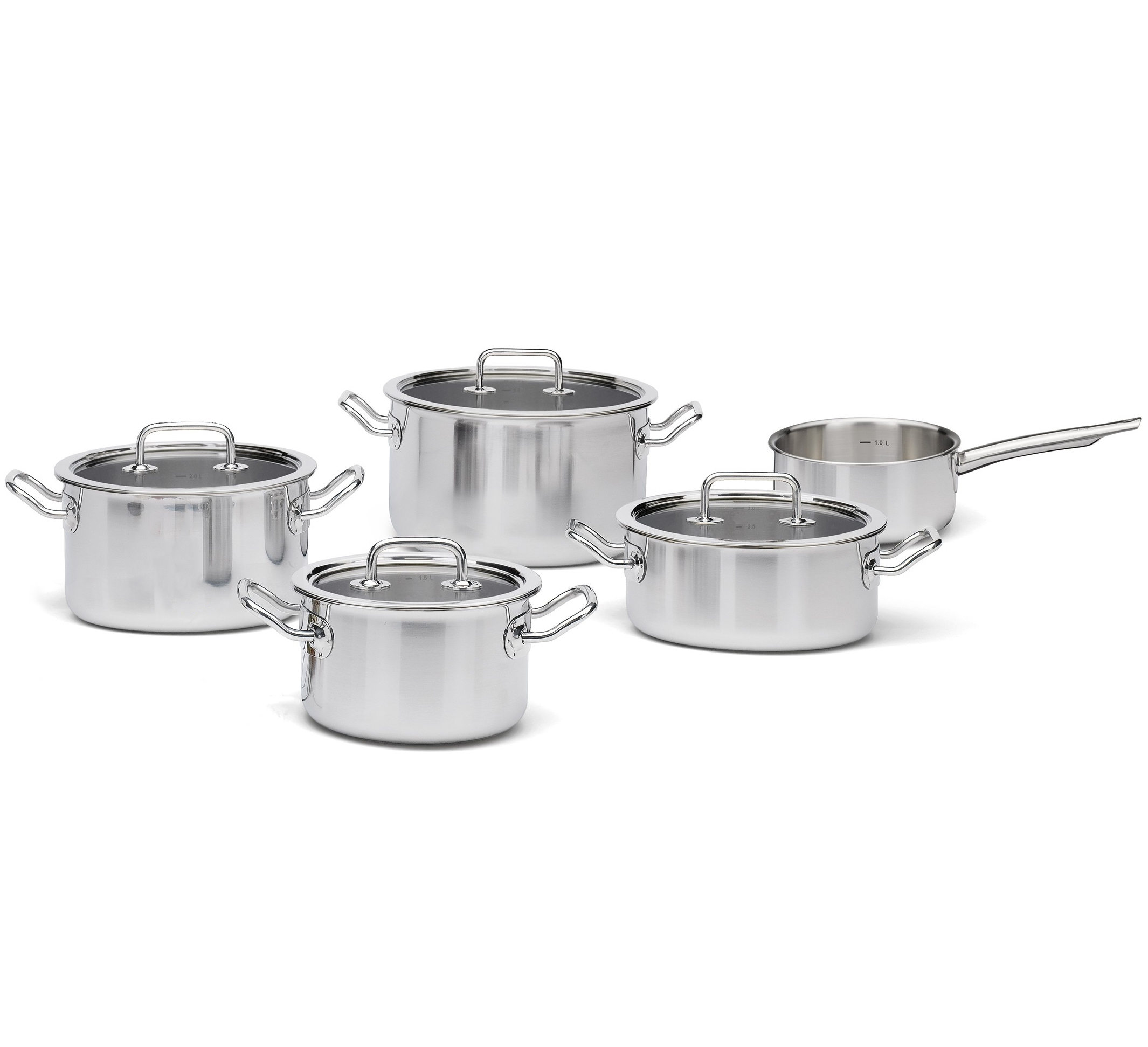 spring-brigade-pannenset-met-glasdeksels,-5-delig