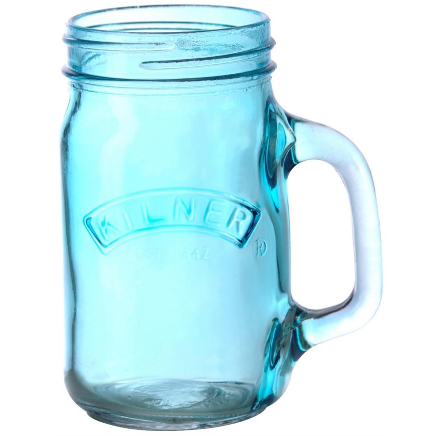kilner glazen beker met handvat 04l blauw