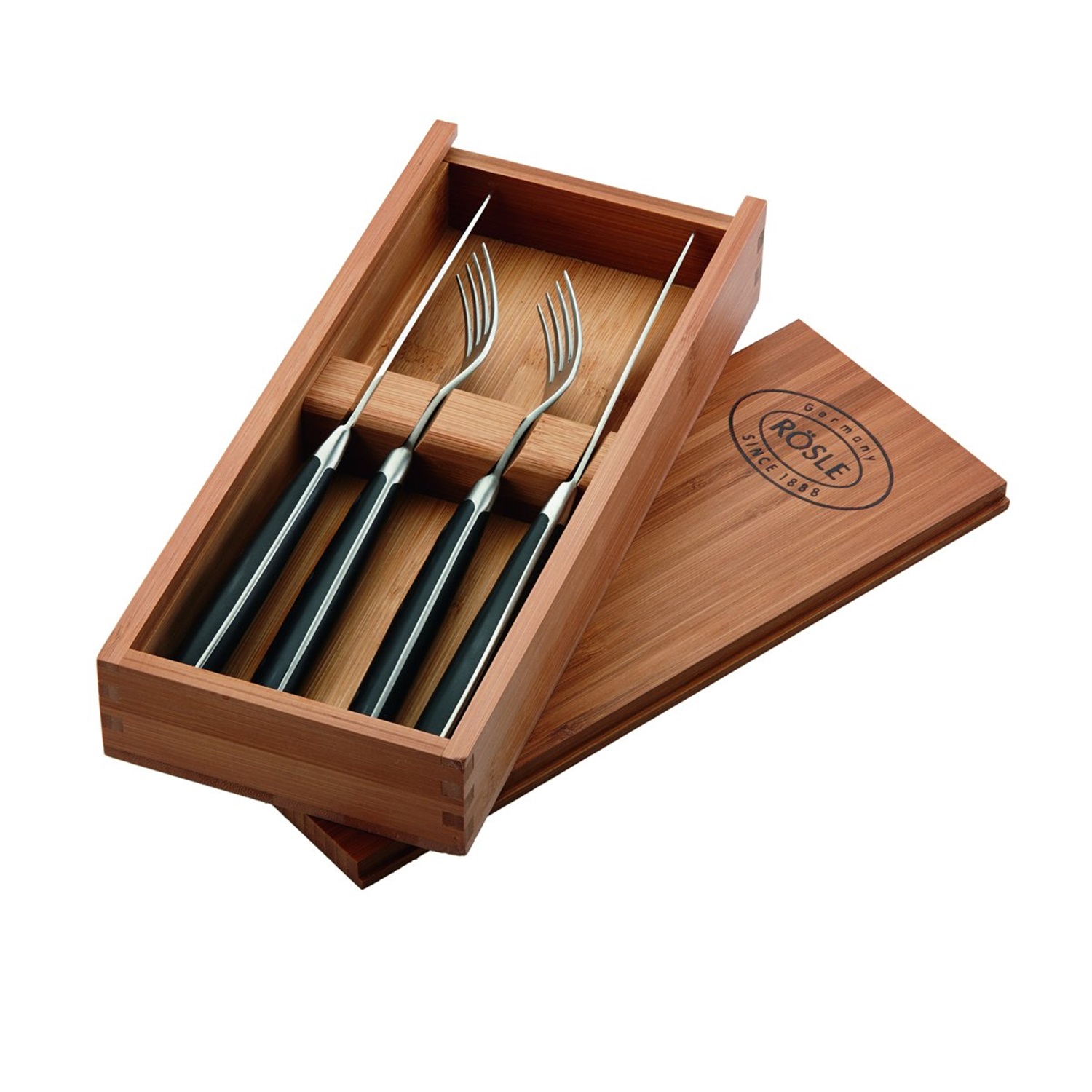 rosle-steakbestekset-4-delig-zwart