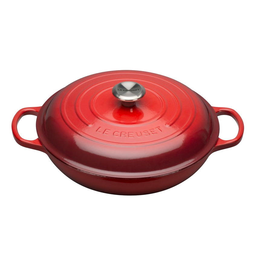 le creuset signature campagnard braadpan 30cm kersenrood