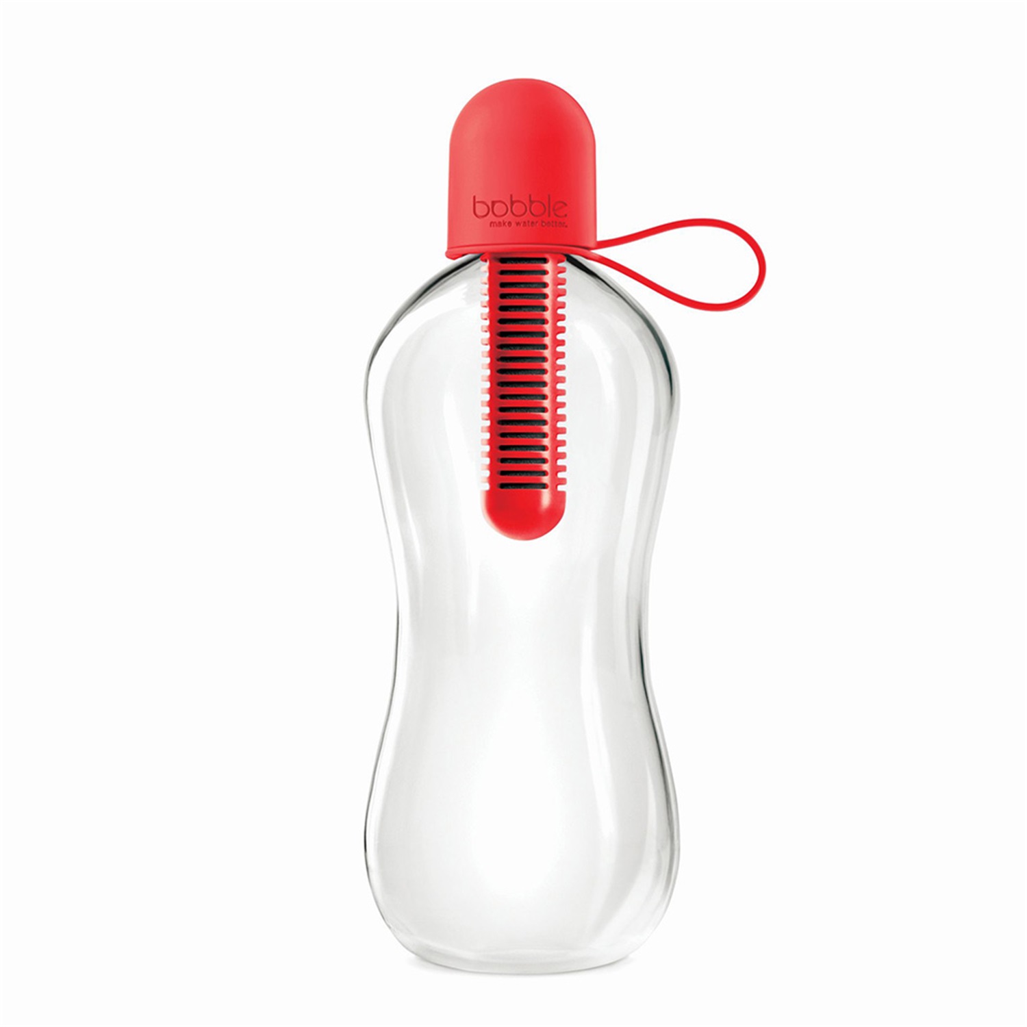bobble classic waterfles met draagkoord 055l rood