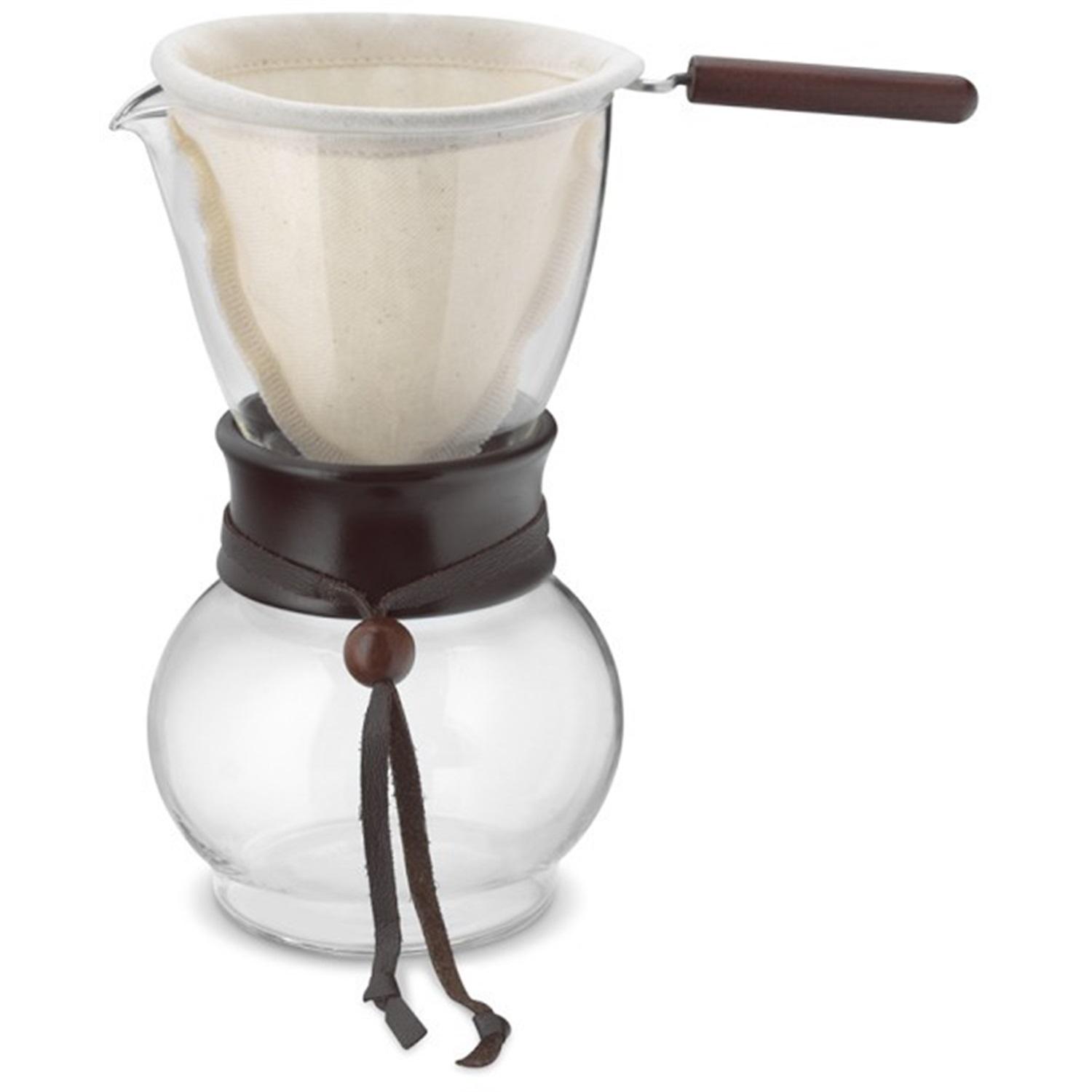 hario drip pot koffiemaker met houten hals dpw 1 024l