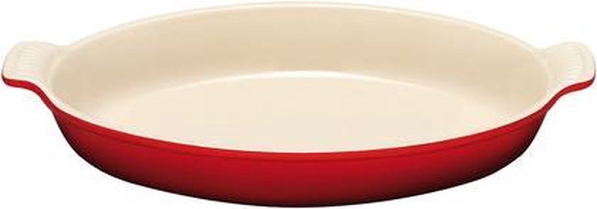 le creuset heritage ovenschaal ovaal 28cm kersenrood