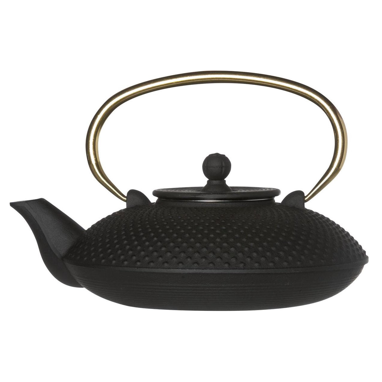 cosy-trendy-nara-theepot-08l-zwart-gietijzer-goud-handvat