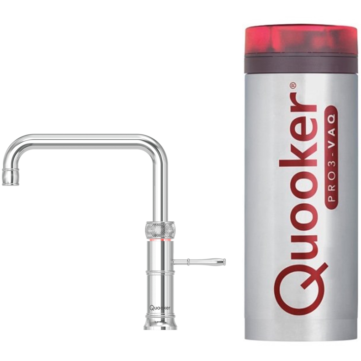 quooker classic fusion square kokendwaterkraan met pro3 vaq reservoir 3cfschr chroom