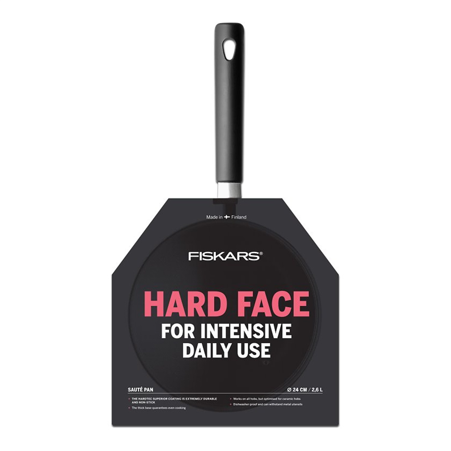 fiskars-hard-face-sautepan-met-deksel-24cm