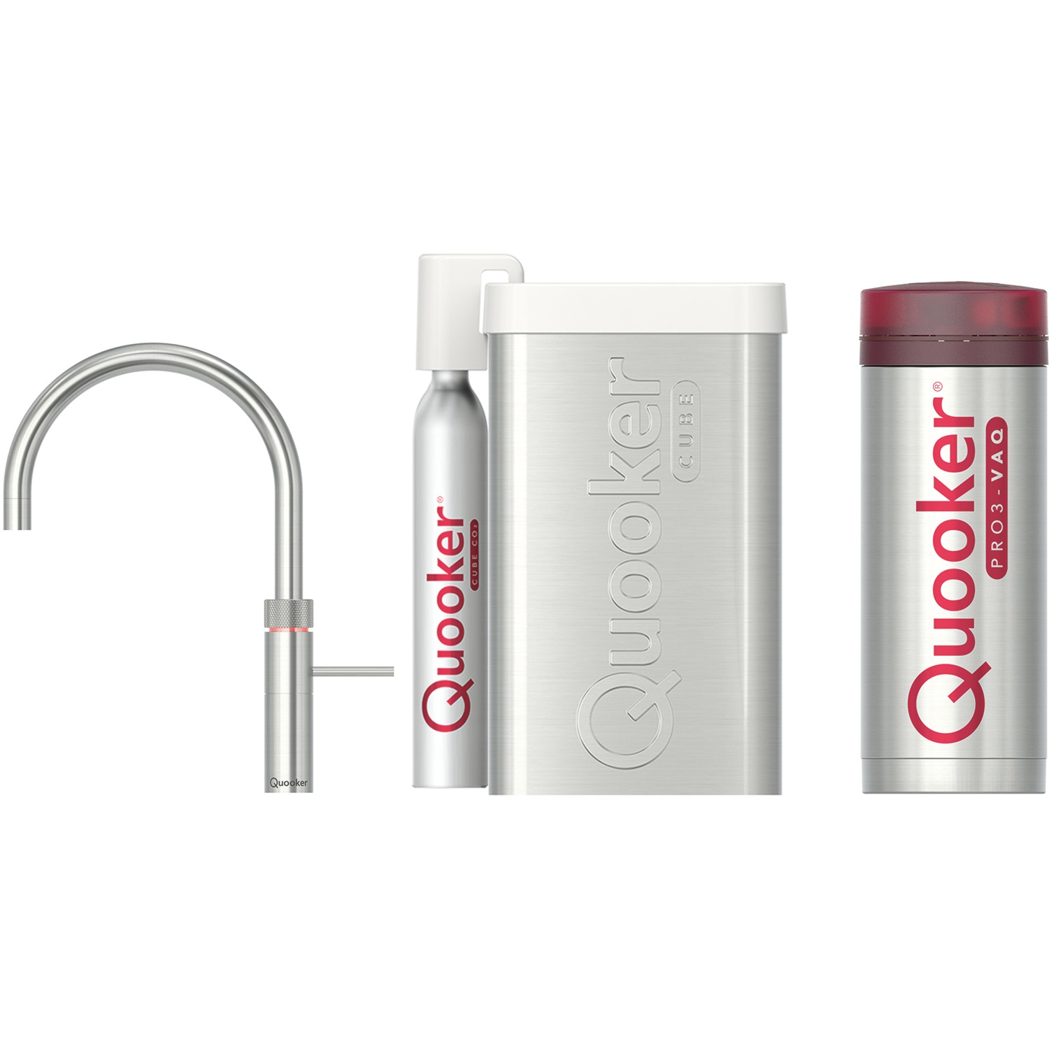 quooker fusion round kokendwaterkraan met pro3 vaq reservoir en cube 3frrvs cube rvs