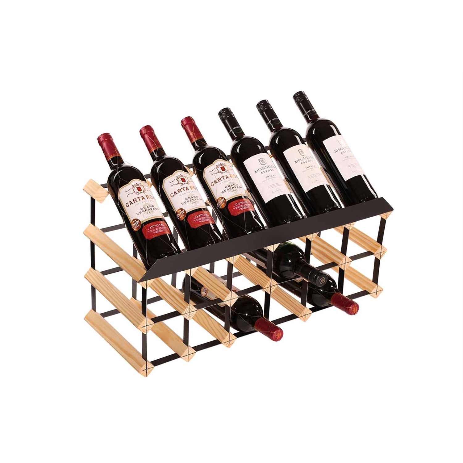 rta-traditional-wijnrek-assembled-18-flessen-houtzwart-metaal