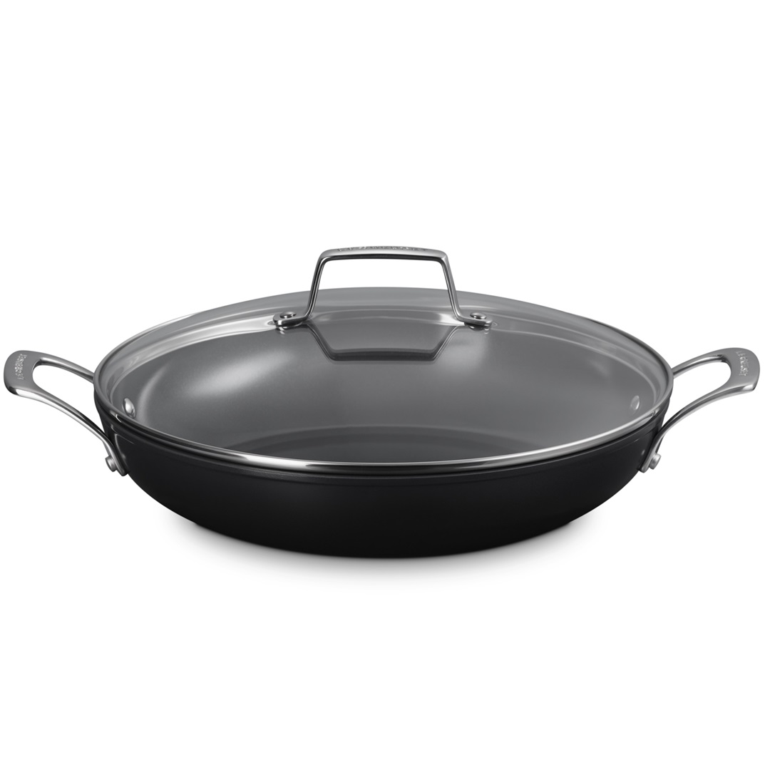 kookpunt-le-creuset-essential-non-stick-ceramic-provençaalse-sauteerpan-met-glasdeksel,-30cm