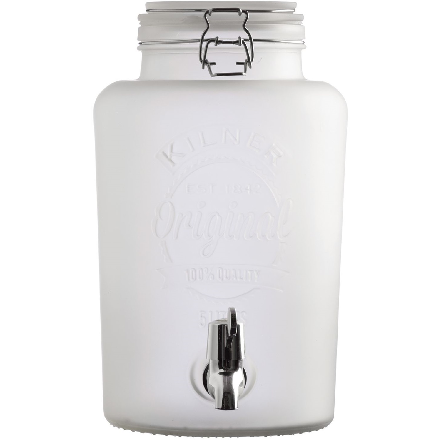 kilner frosted limonadetap 5l wit