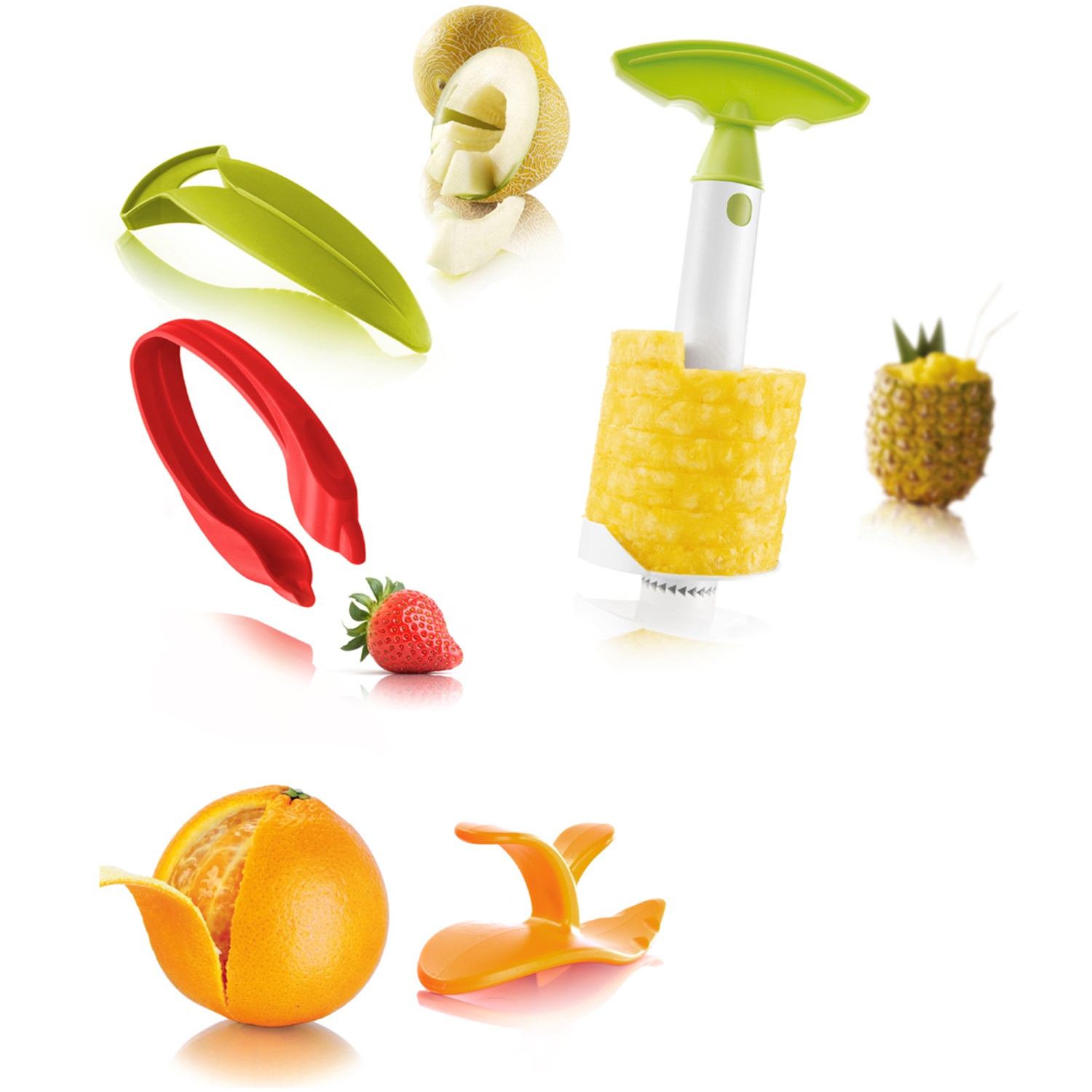 vacuvin fruit set fruitsnijders 4 delig