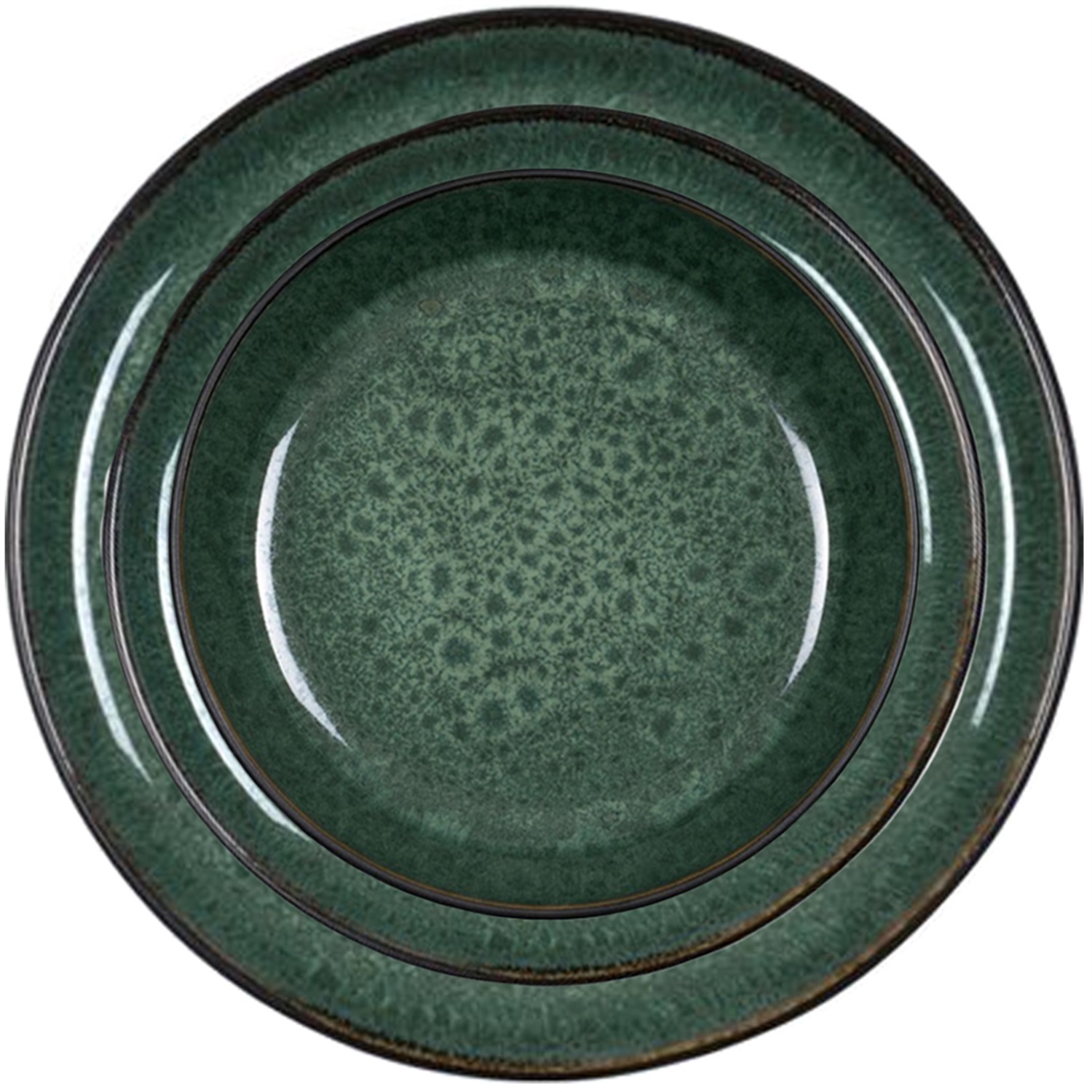 bitz serviesset 24 delig zwartgroen