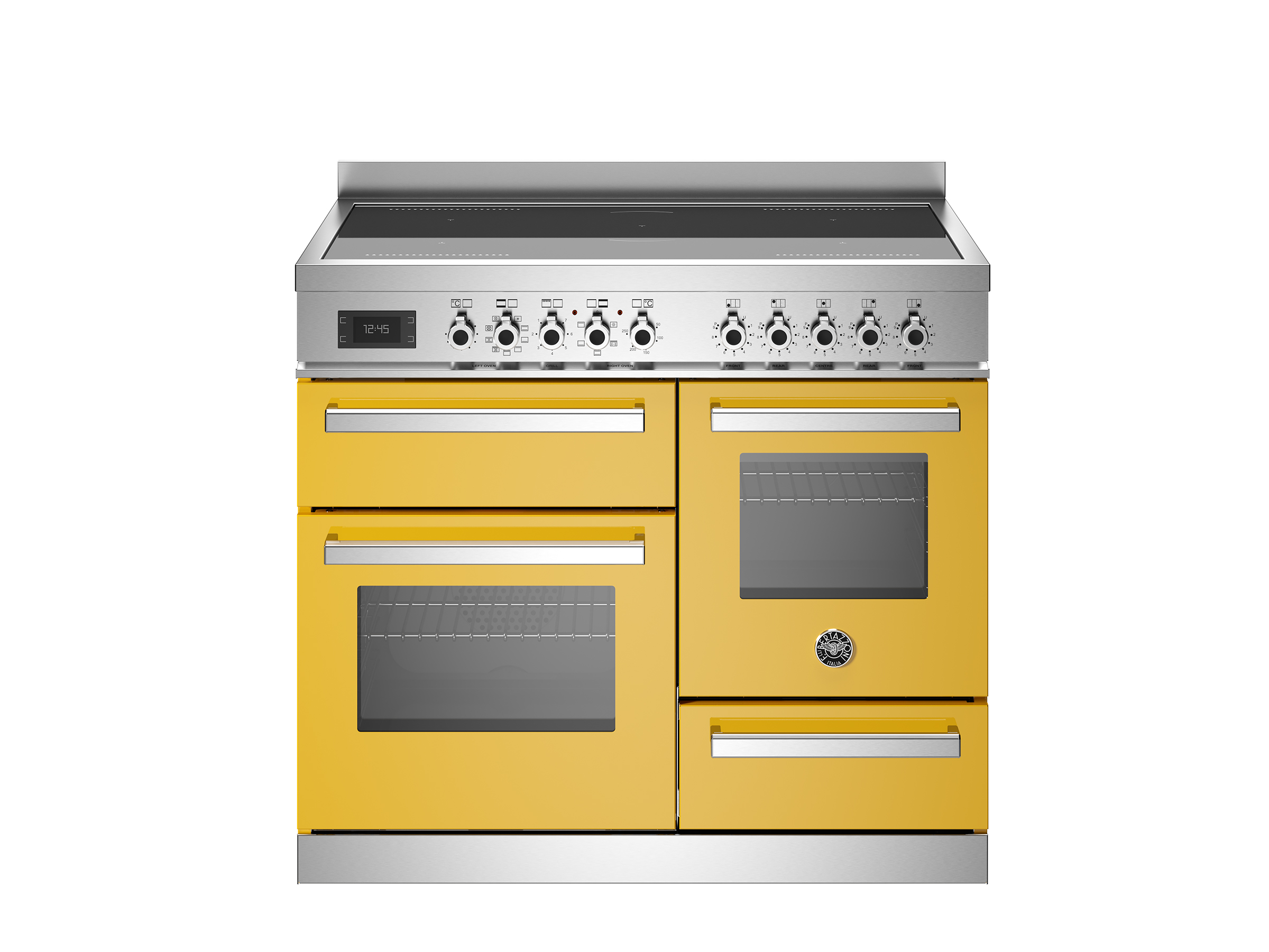 bertazzoni professional serie pro105i3egit inductiefornuis 100cm geel