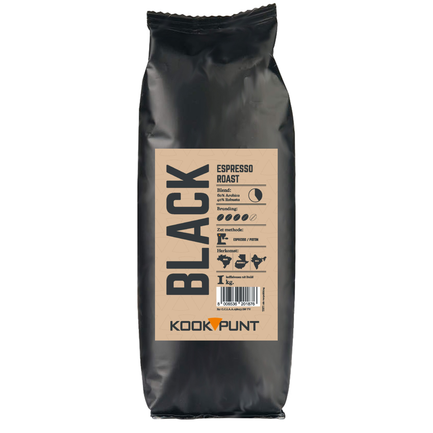 kookpunt black label koffiebonen 6kg