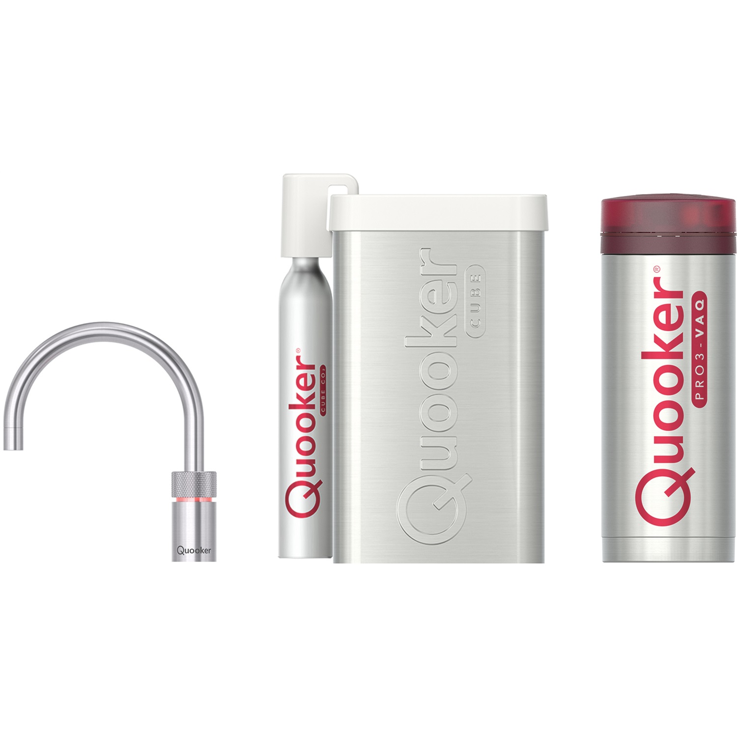 quooker nordic round single tap kokendwaterkraan met pro3 vaq reservoir en cube 3nrrvs cube rvs