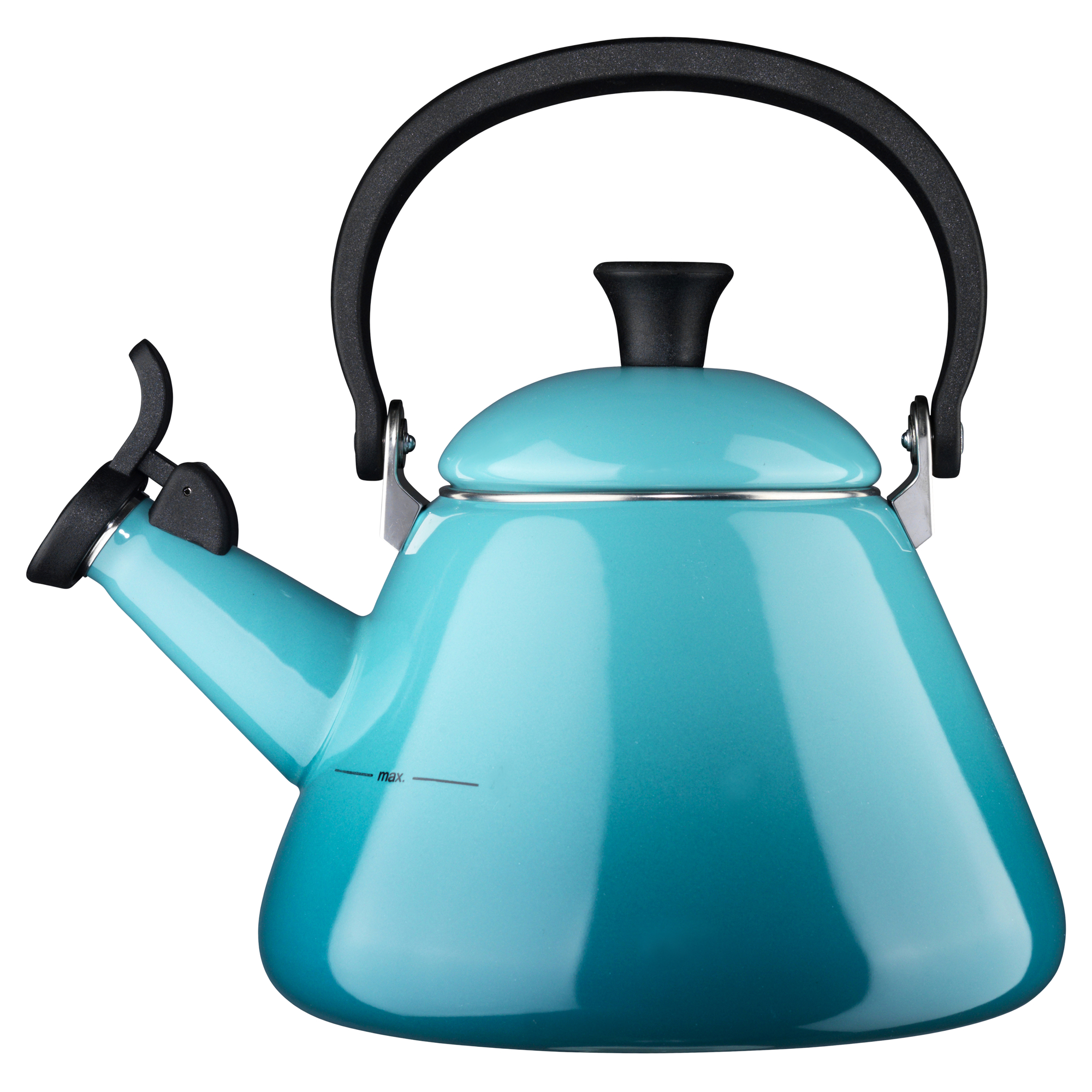 le creuset kone fluitketel 16l caribbean blue