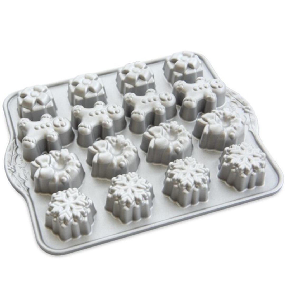 nordic-ware-christmas-holiday-tea-cakes-bakvorm-16-vaks-zilver