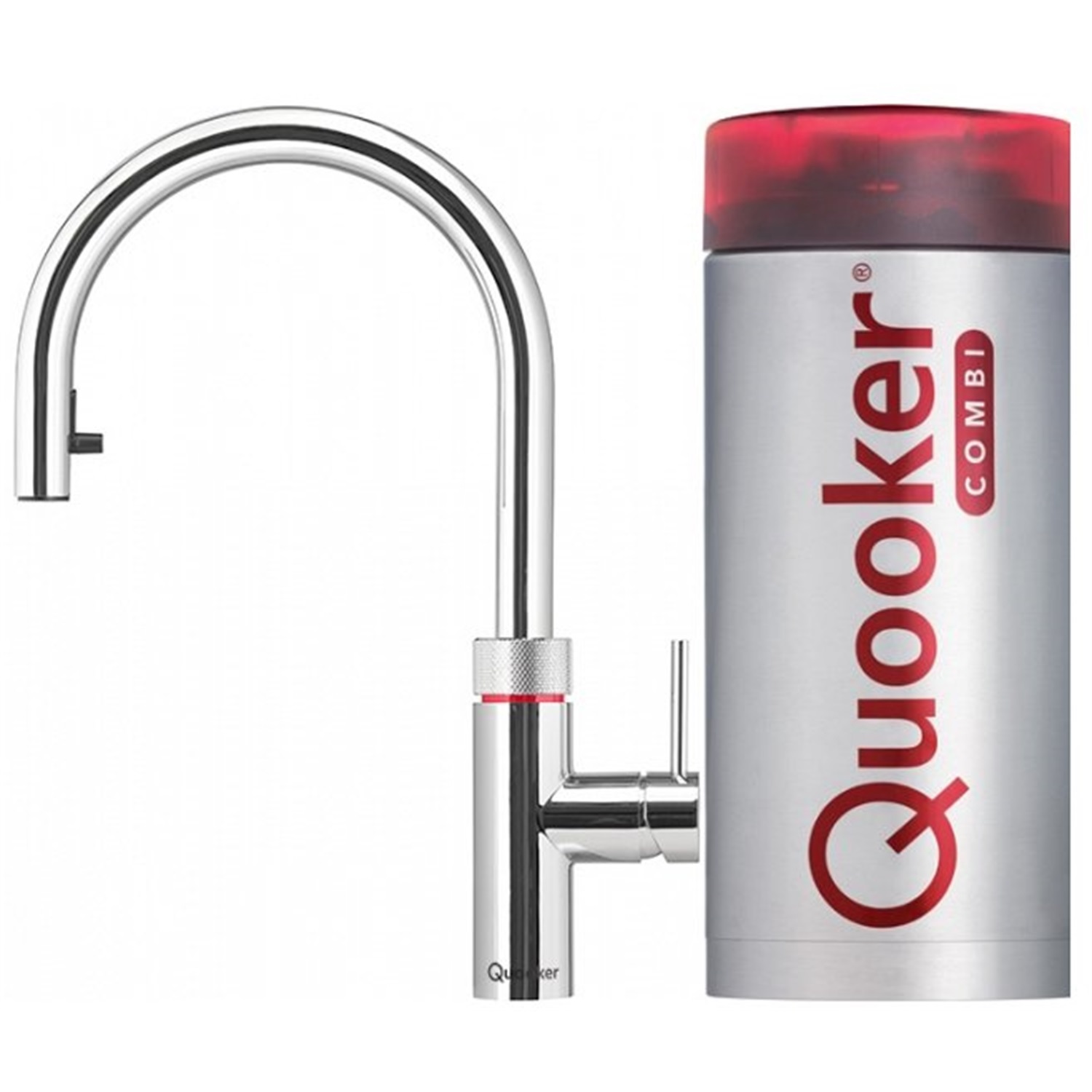 quooker flex kokendwaterkraan met combi reservoir 22xchr chroom