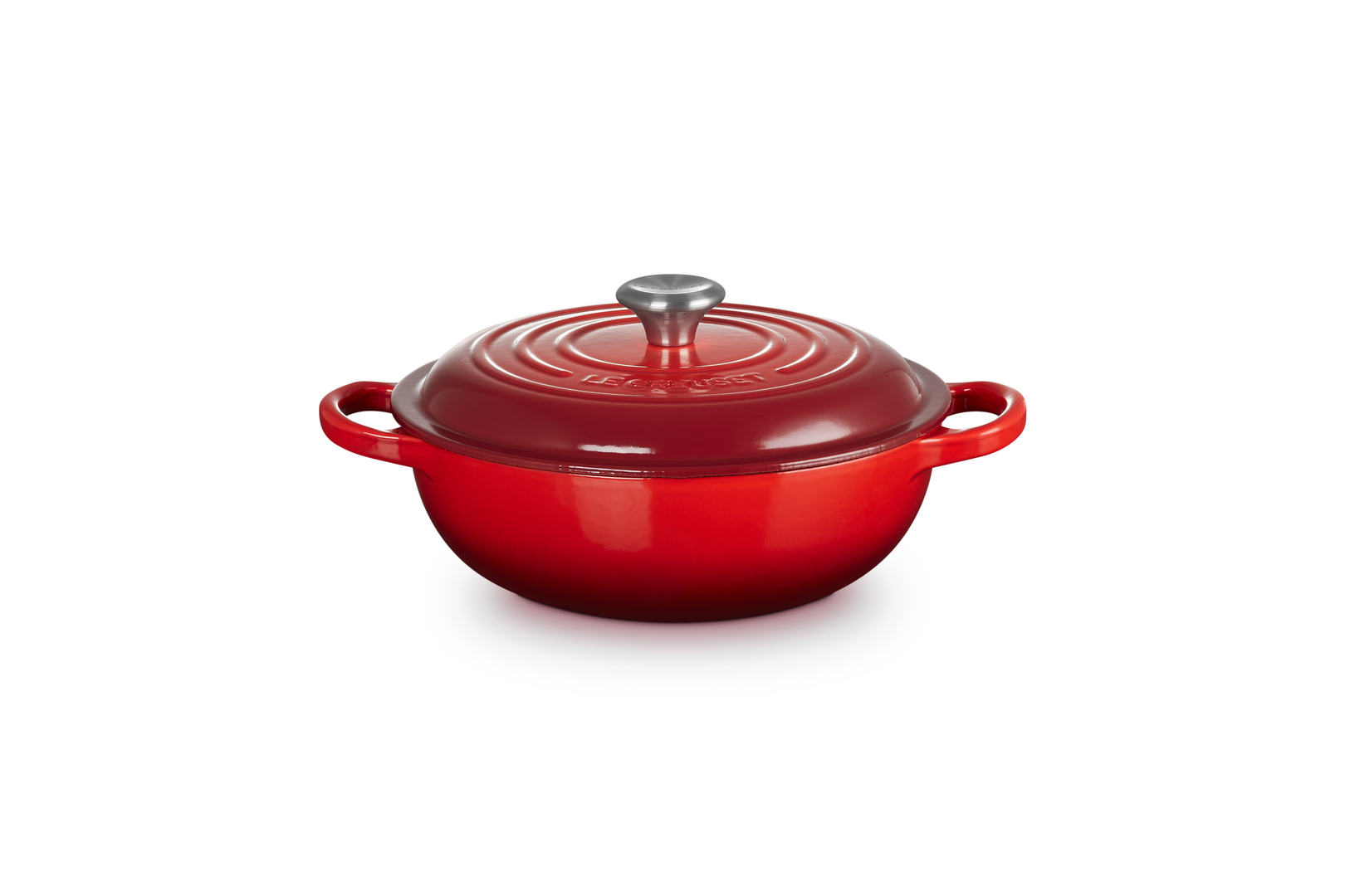 le creuset signature marmite braadpan met hoge deksel 22cm kersenrood