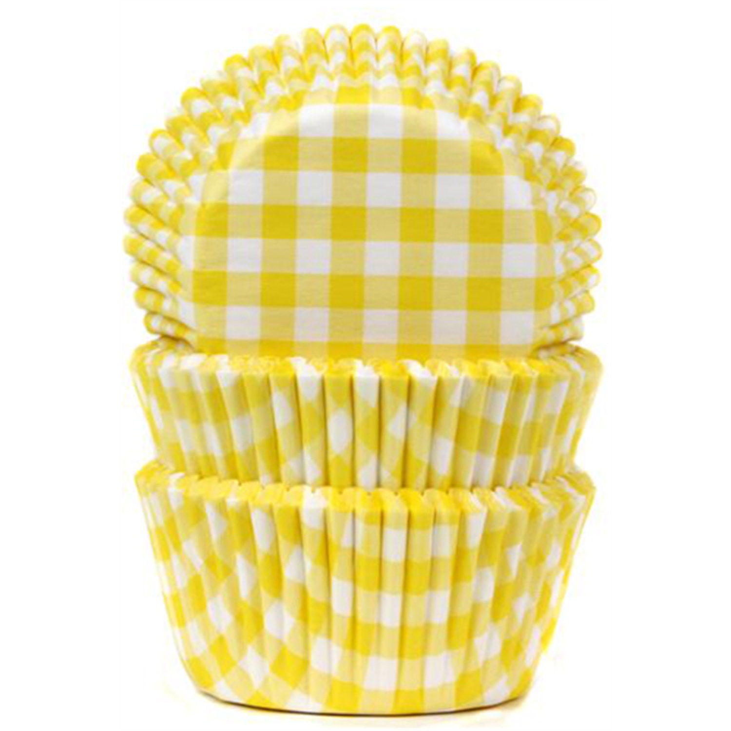 house marie cupcakevormen ruit 50 stuks geel