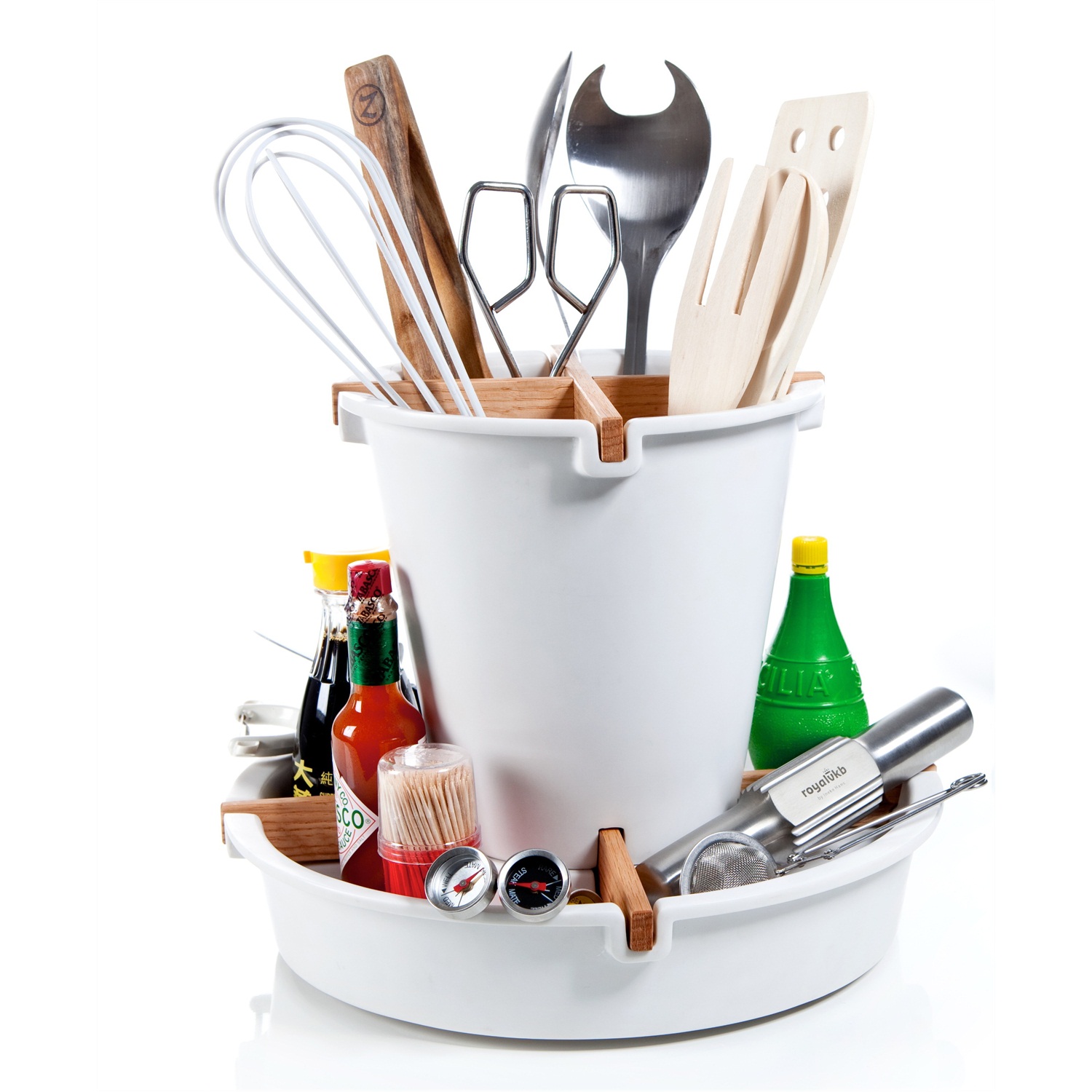 royal-vkb-lazy-linda-draaibare-keukengerei-houder-wit