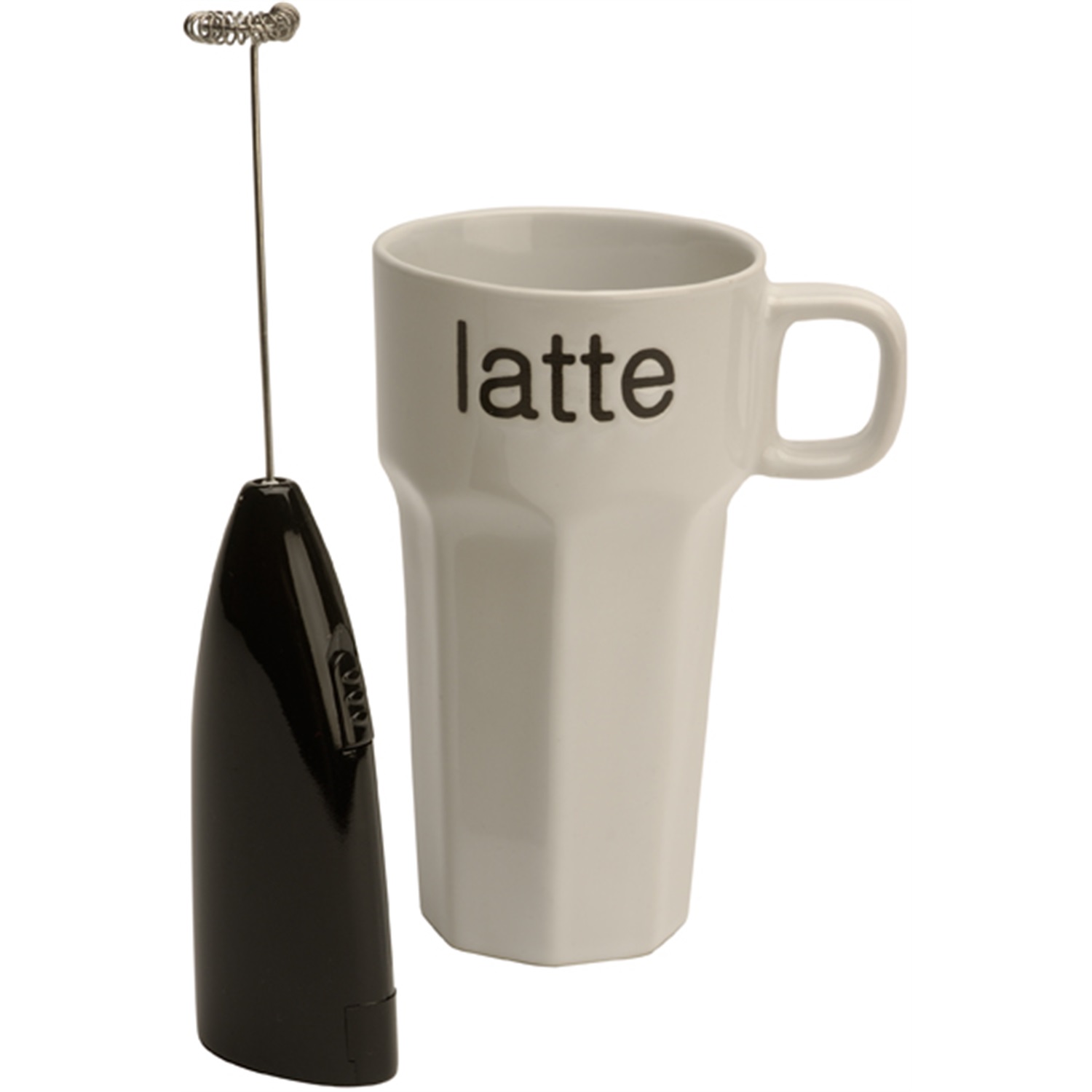 typhoon melkopschuimer met latte beker