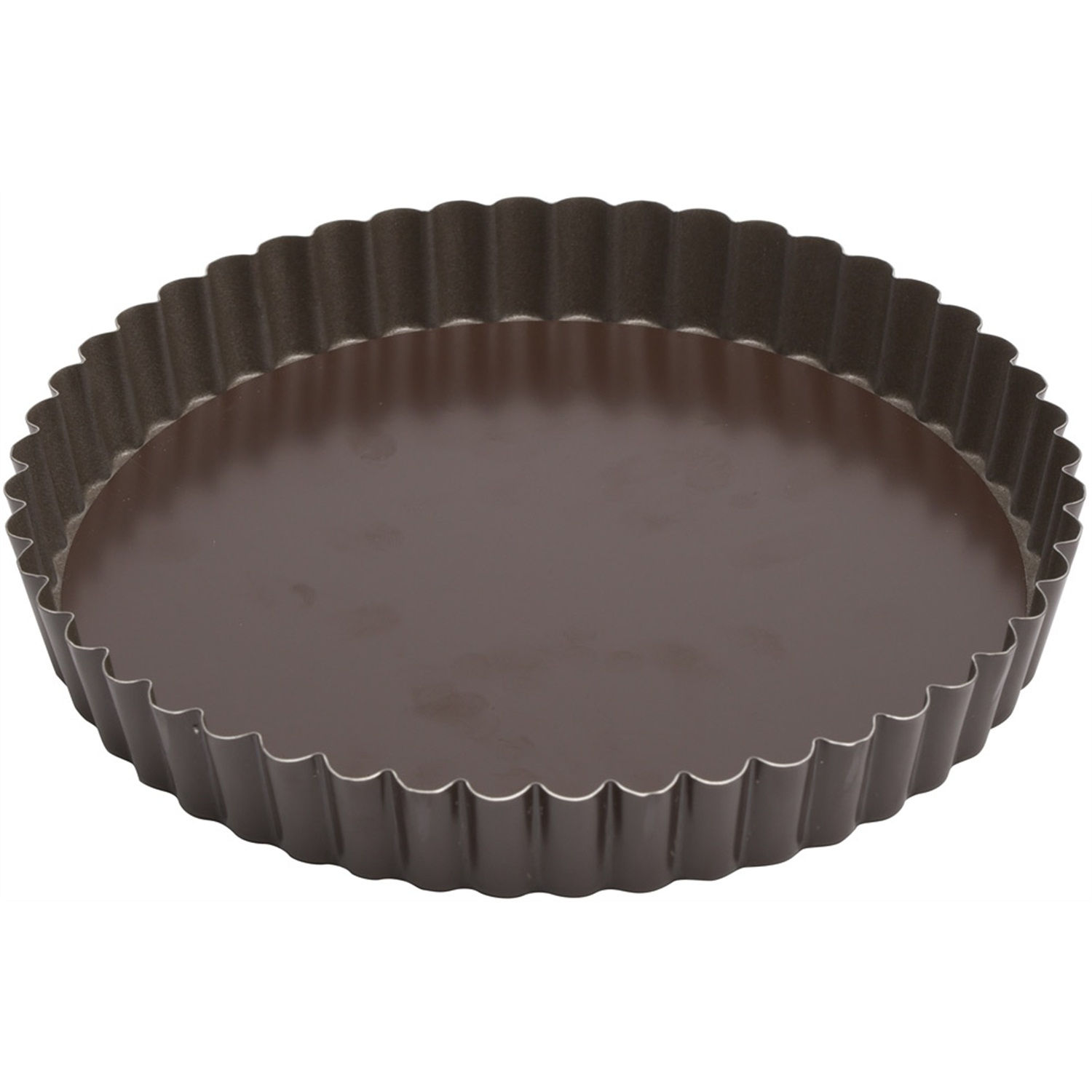 gobel tartelette en quichevorm middelhoog met uitneembare bodem 20cm bruin staal