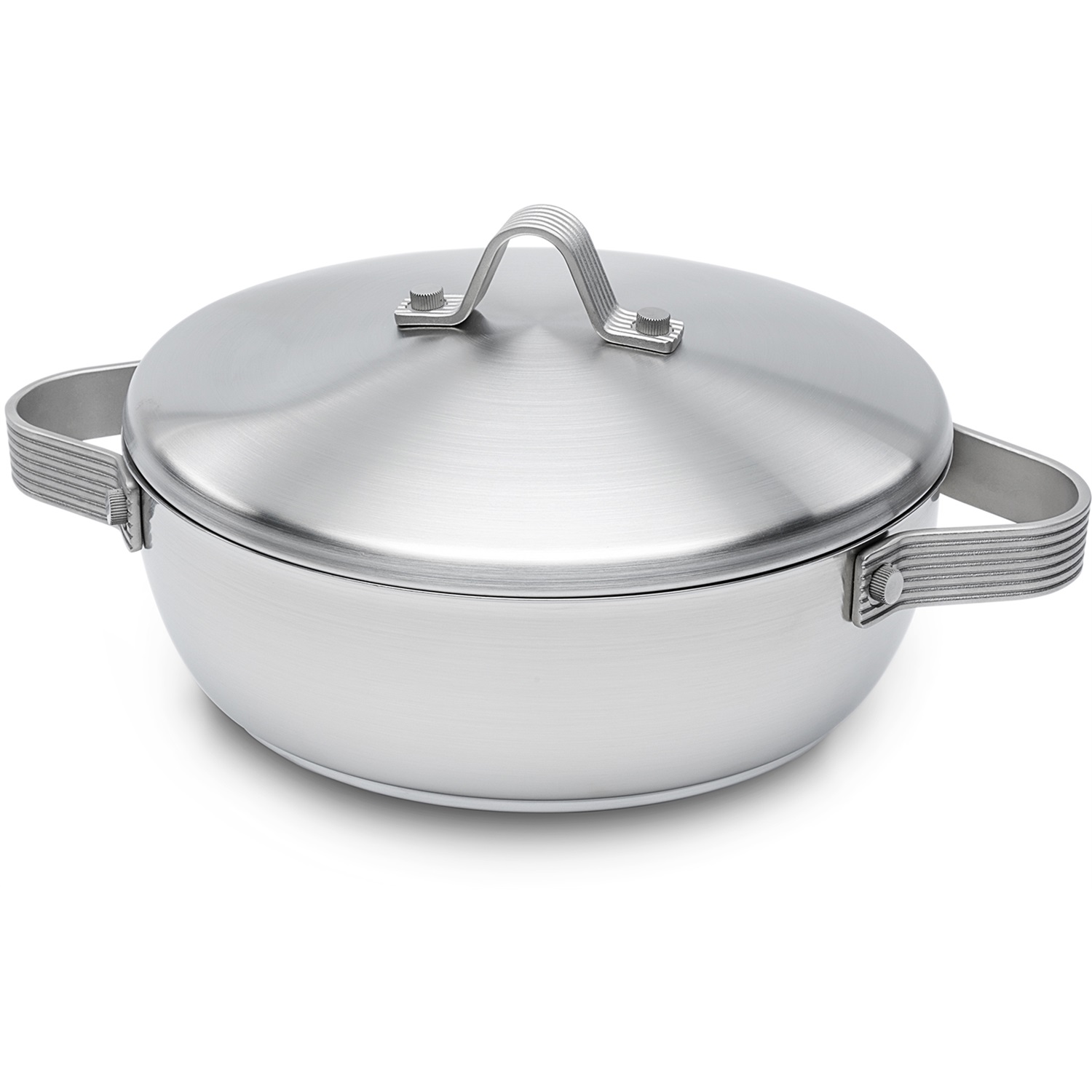 serafino zani stripes sauteerpan met deksel 28cm