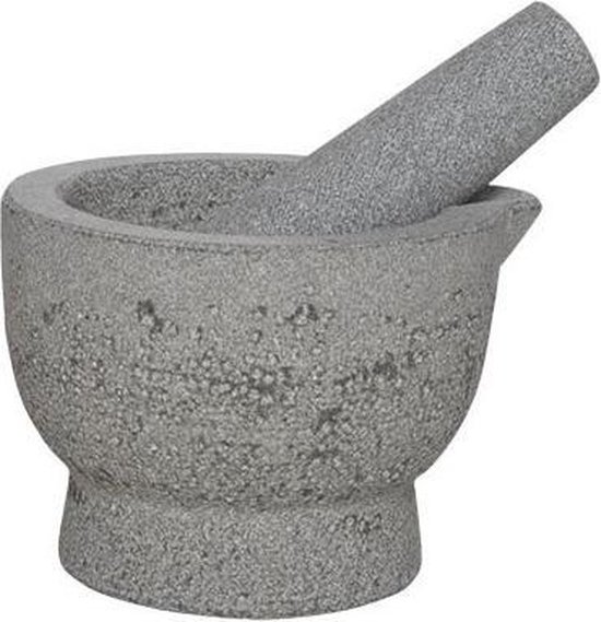 cosy trendy granieten vijzel met stamper 85cm