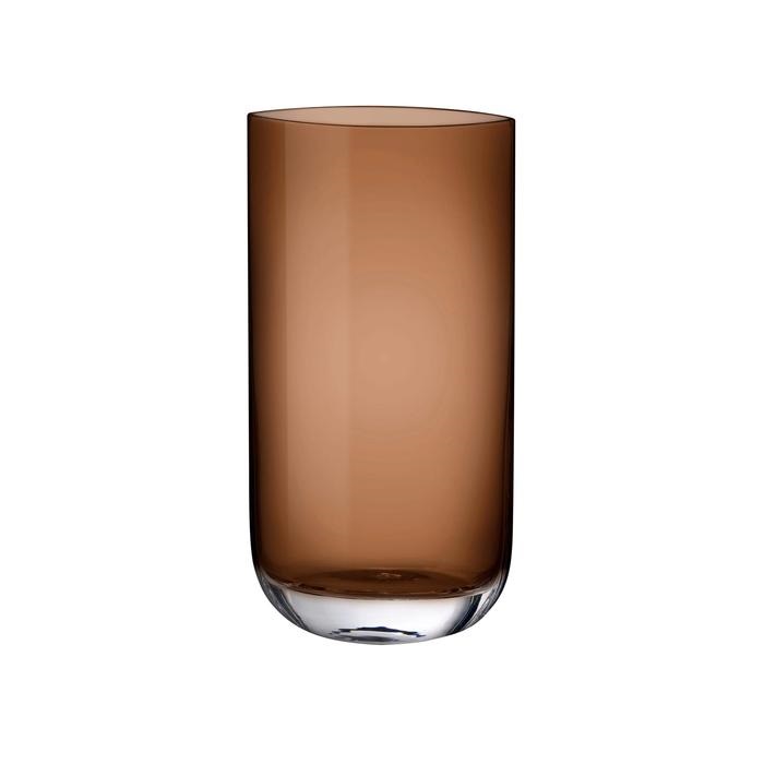 nude blade vase tall caramel