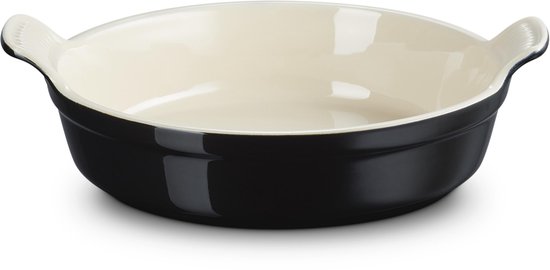 le creuset heritage ovenschaal rond 24cm ebbenzwart