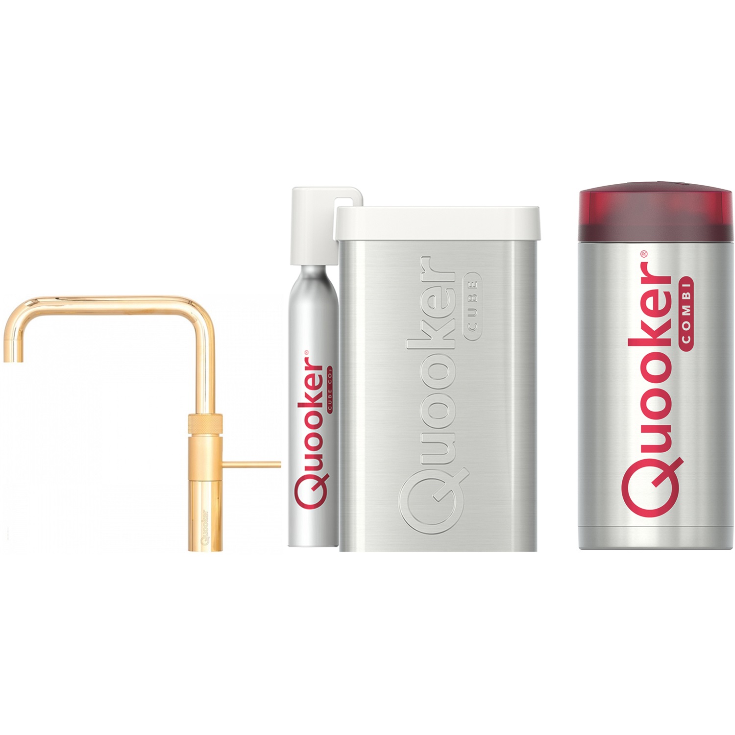 quooker fusion square kokendwaterkraan met combi reservoir en cube 22fsgld cube goud 0