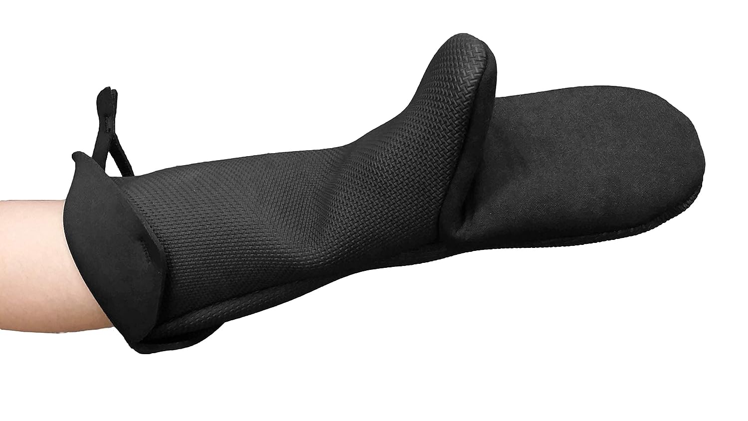 kitchengrips-pro-deluxe-chefs-mitt-ovenwant-45cm-zwart