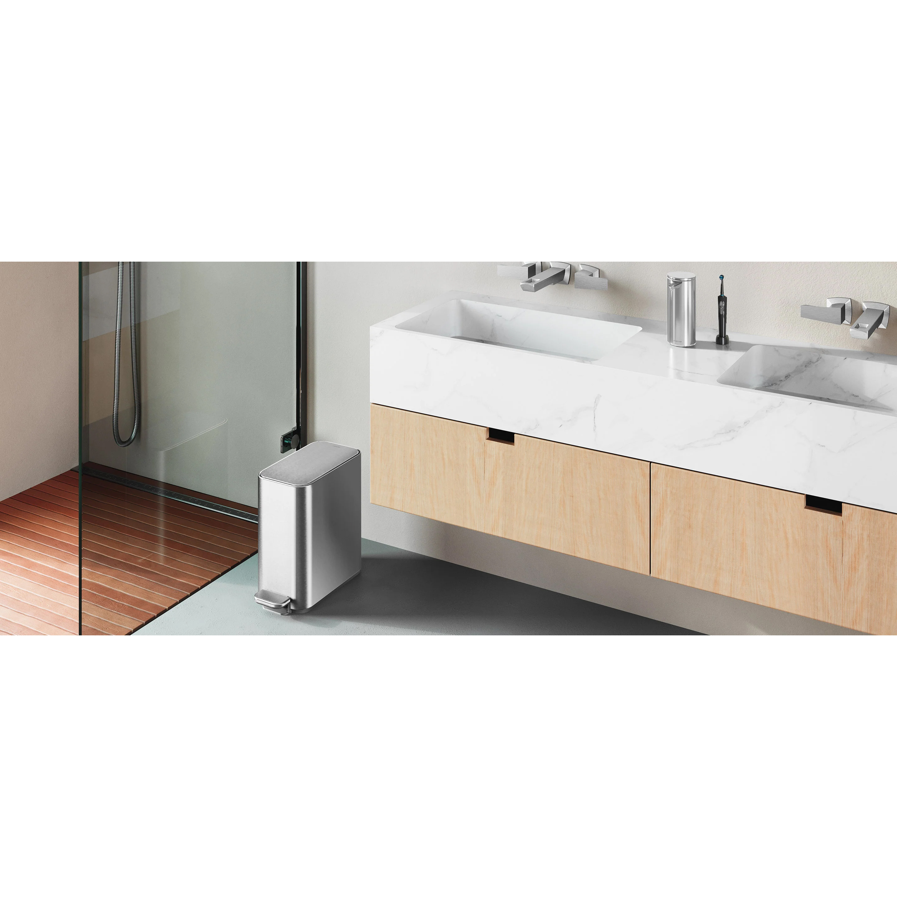 simplehuman-smalle-pedaalemmer-5l-rvs