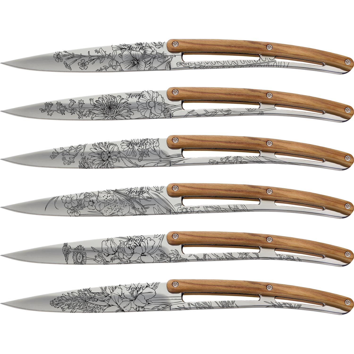 deejo-table-mirror-finish-blossom-steakmessenset-6-delig-olijfhout