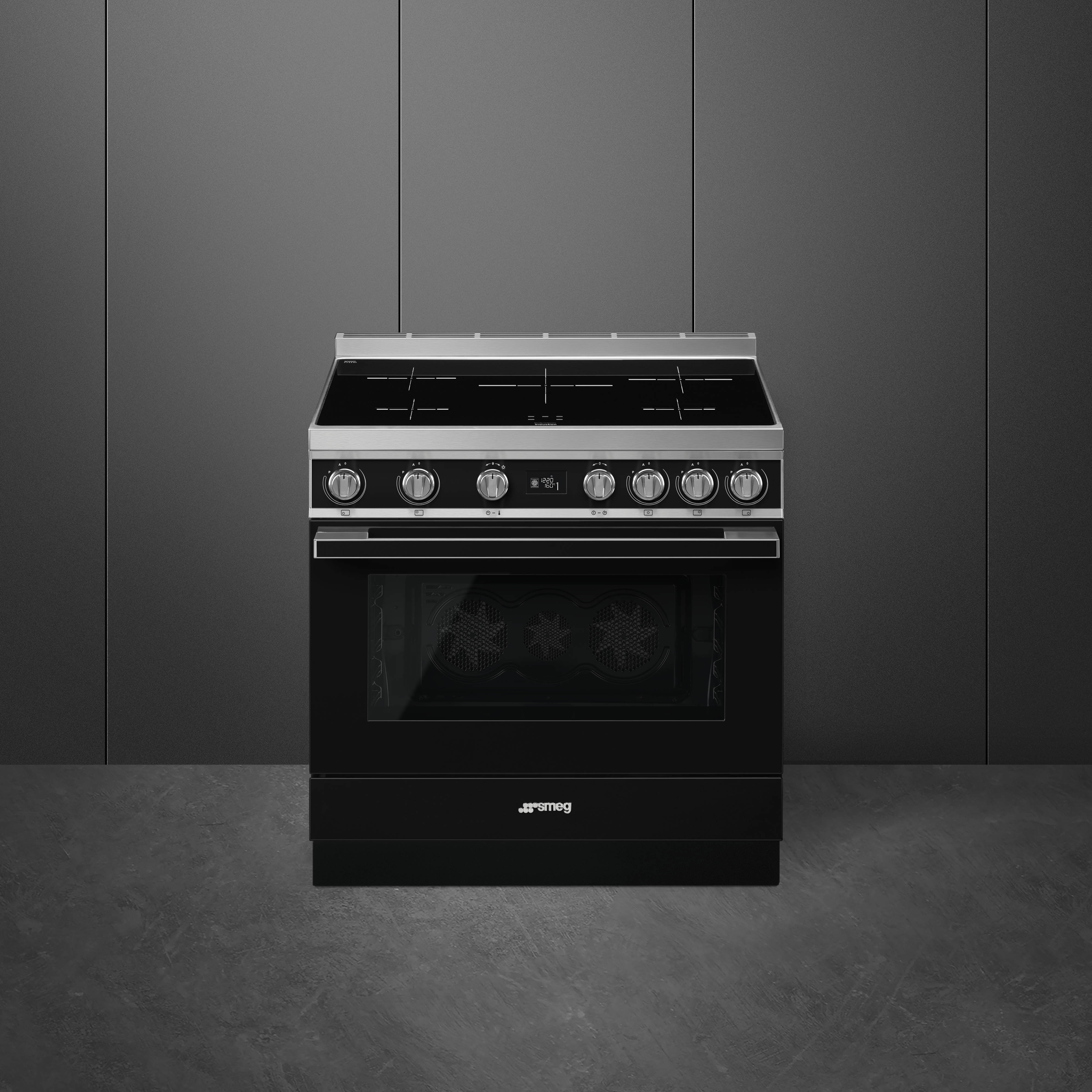 smeg-portofino-inductiefornuis-cpf9ipbl-90cm-zwart