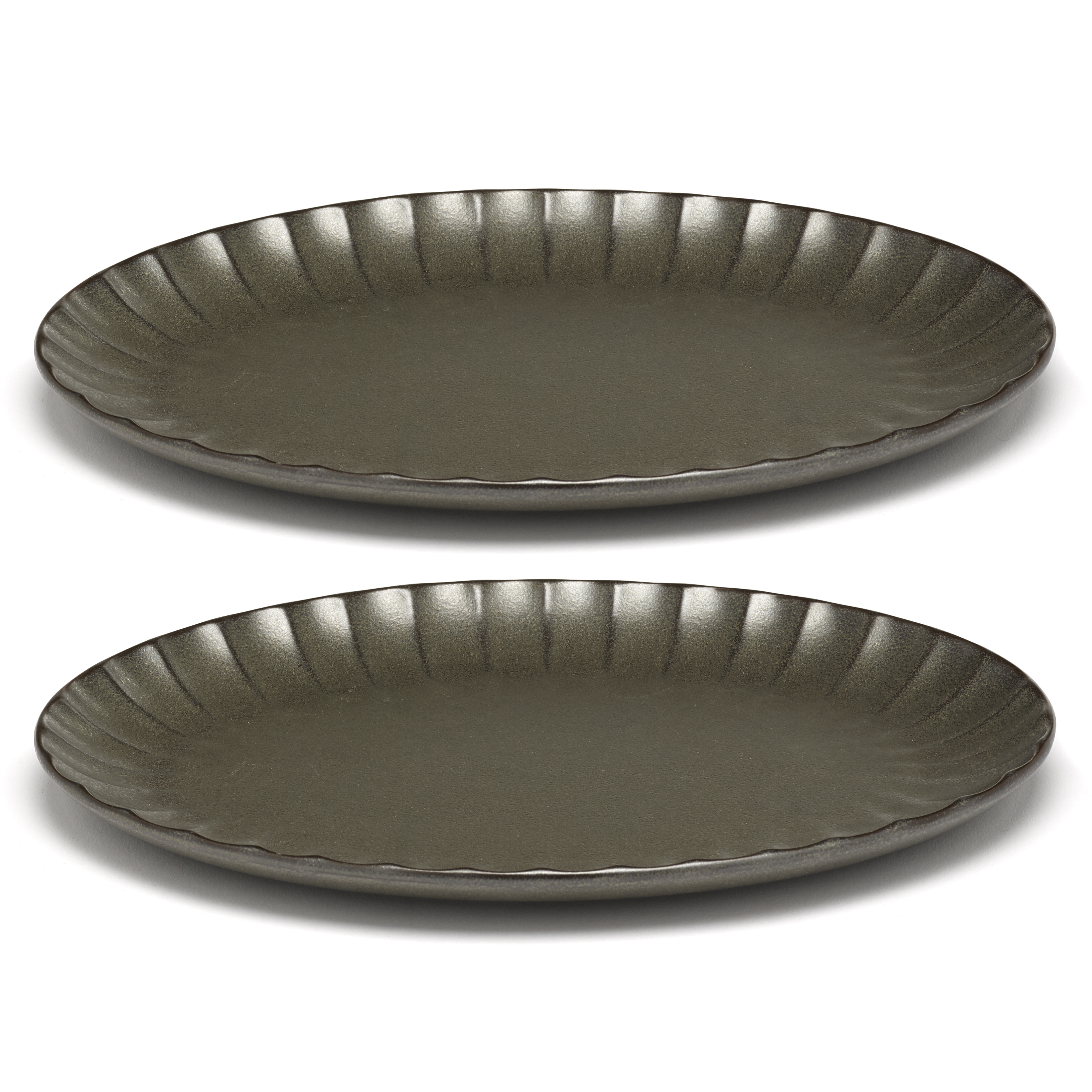 serax-inku-bord-ovaal-b5120235g-25cm-groen-2-stuks