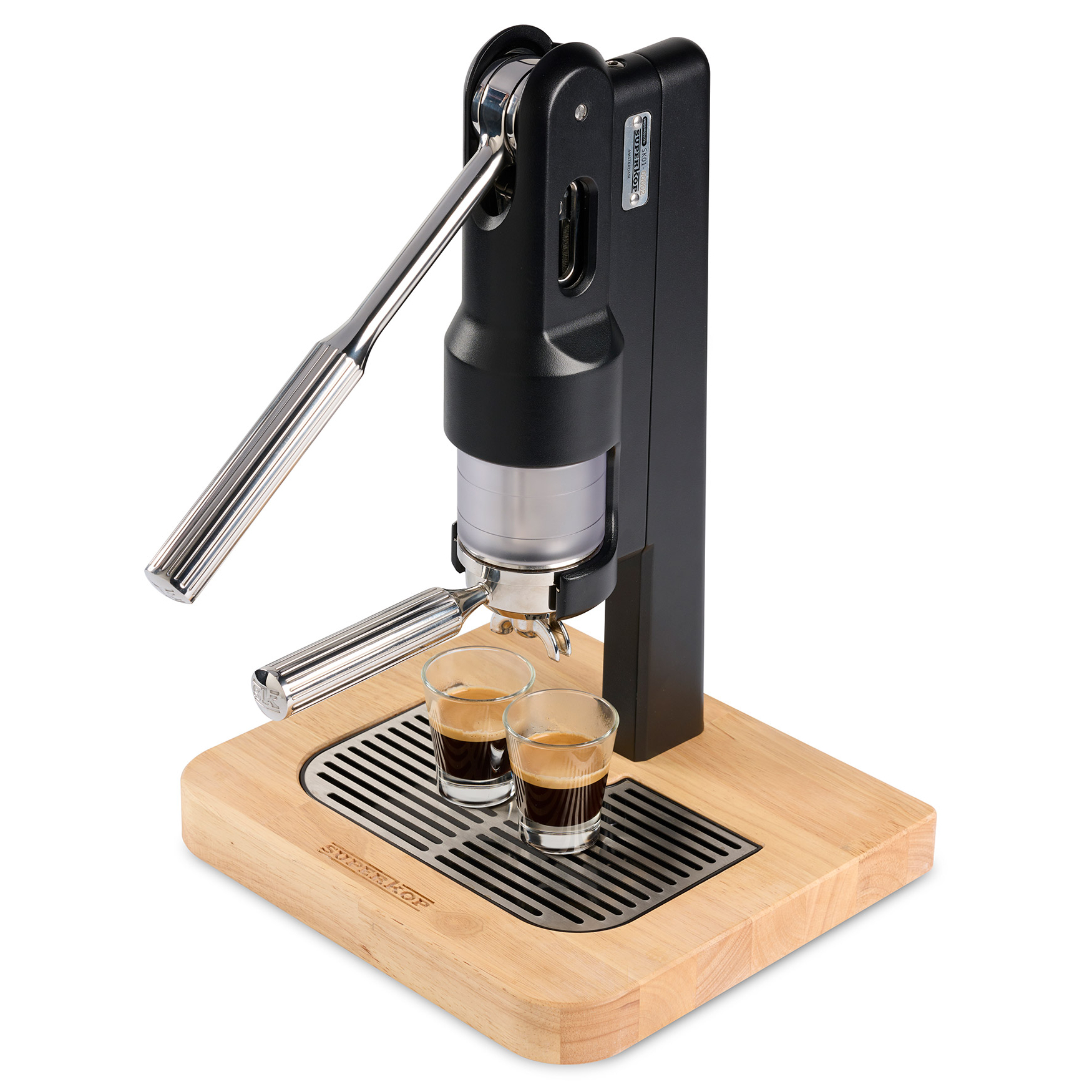 superkop-handbediende-niet-elektrische-espressomachine-zwart