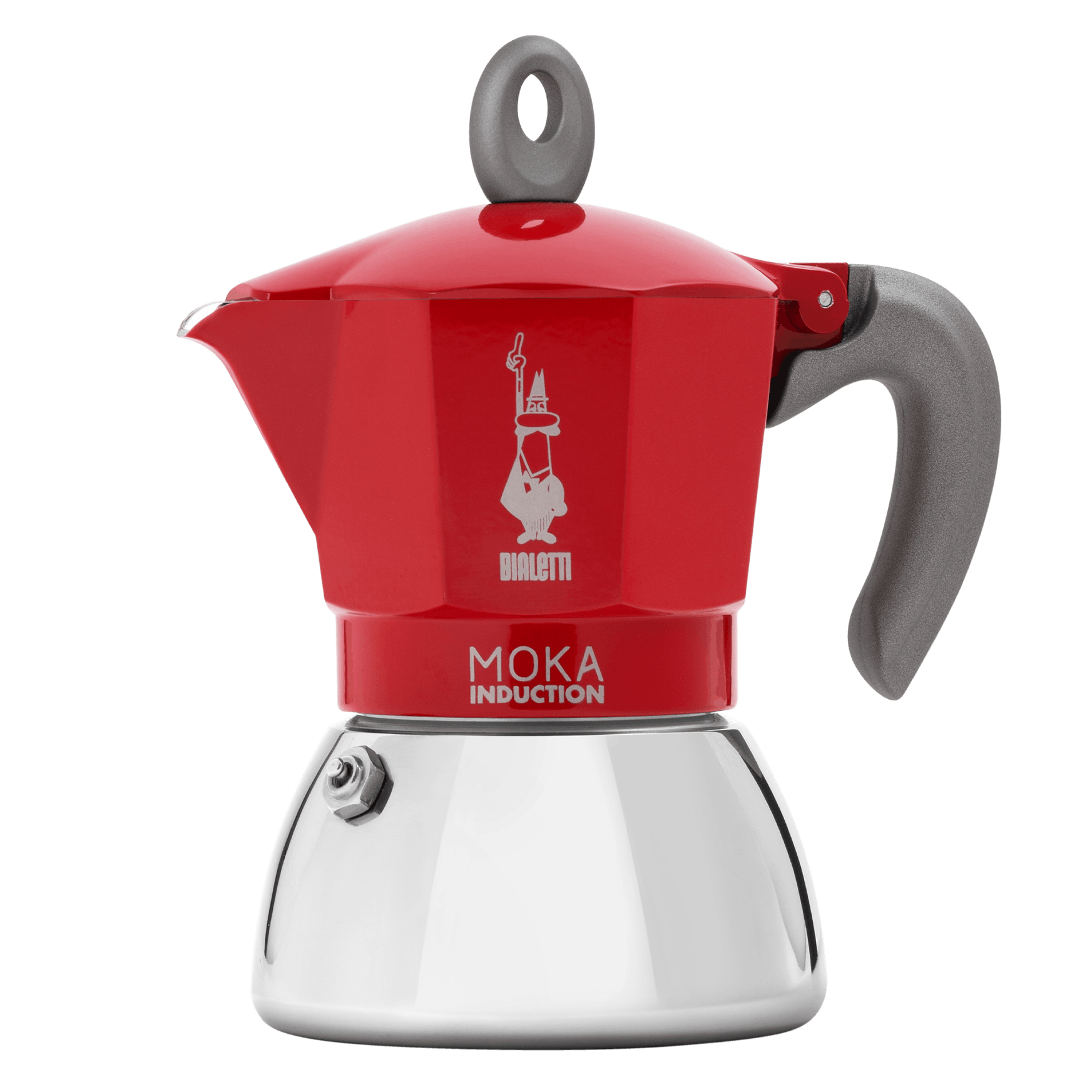 bialetti new moka inductie percolator 6 kops rood