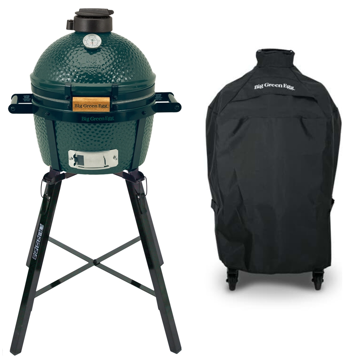 big green egg minimax houtskoolbarbecue met portable nest en hoes