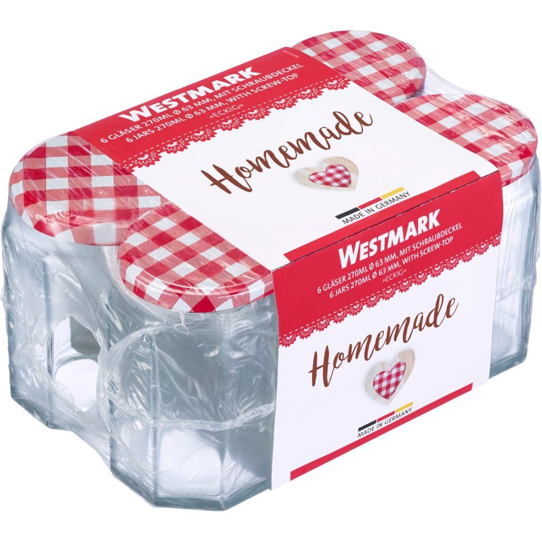 westmark-hoekige-jampotten-027l-6-delig