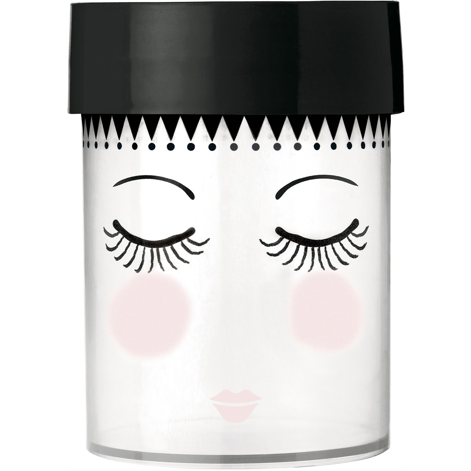 miss etoile canister voorraadbus zwart 15cm ogenstip