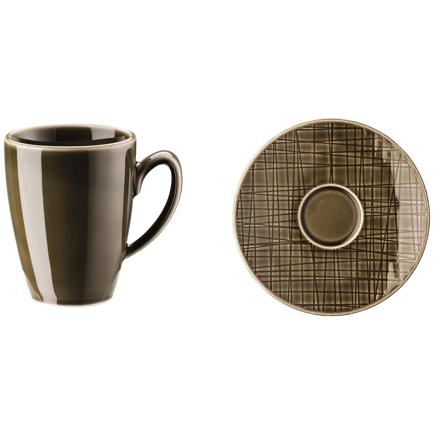 rosenthal-mesh-espressokop-en-schotel-walnut