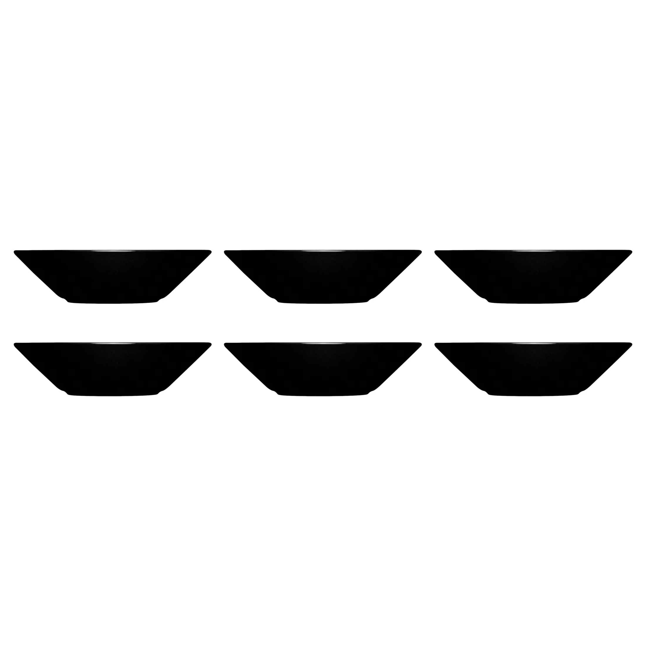 iittala teema diep bord 21cm zwart 6 stuks