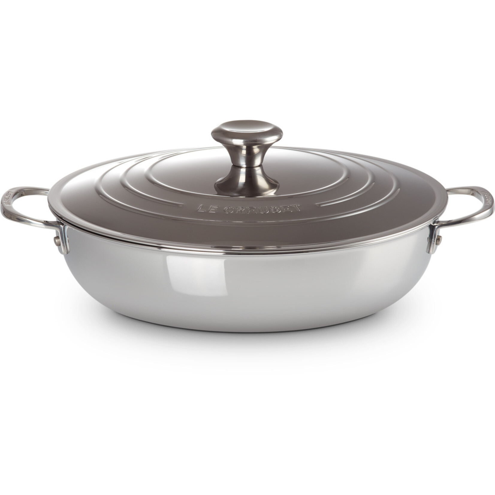 le creuset rvs signature provencaalse sauteerpan 30cm