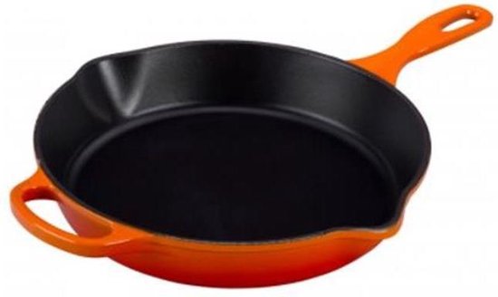 le creuset signature skillet hoog 26cm oranjerood