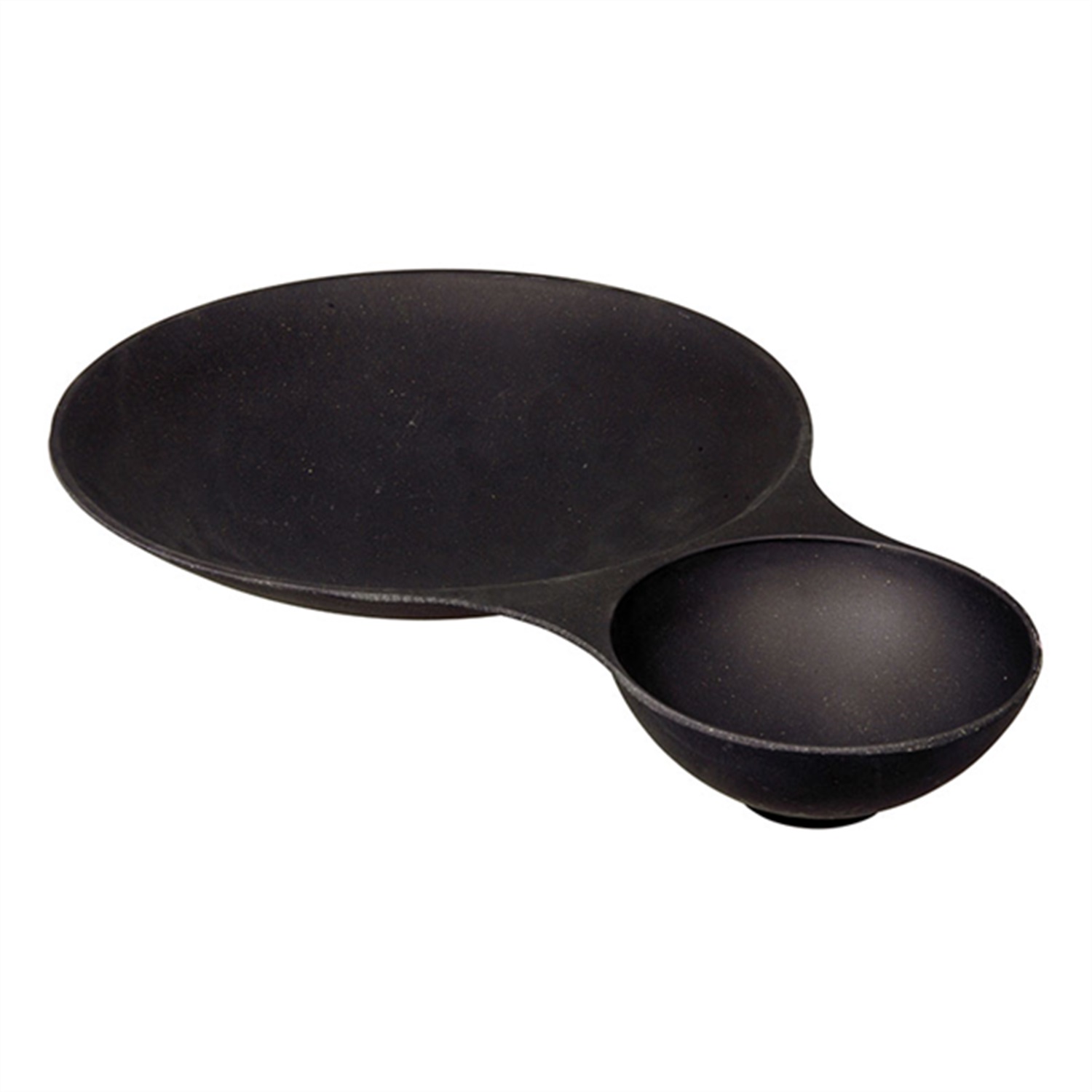 zuperzozial double loop chipsschaal carbon black